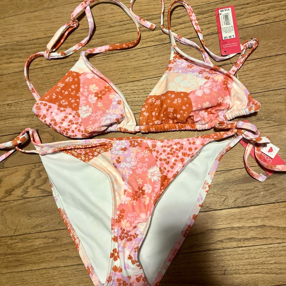 Xhilaration Pink Floral Bikini Set